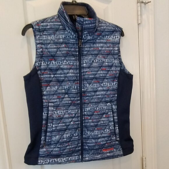 Marmot Kitzbuhel Quilted Puffer Full Zip Vest Navy/Multi Size M - Picture 4 of 11